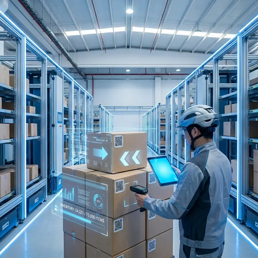 Almacén logístico futurista